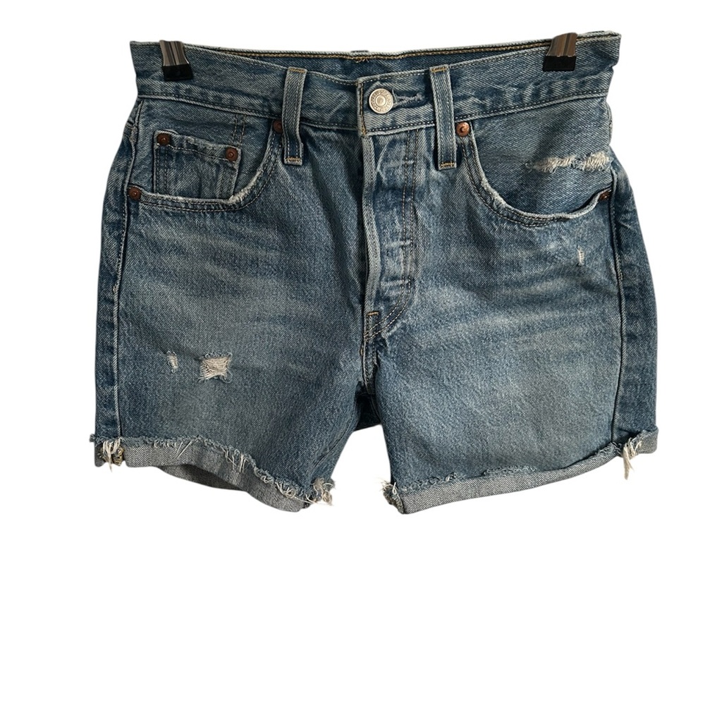 Levi's 501 Button Fly Blue Jean Shorts